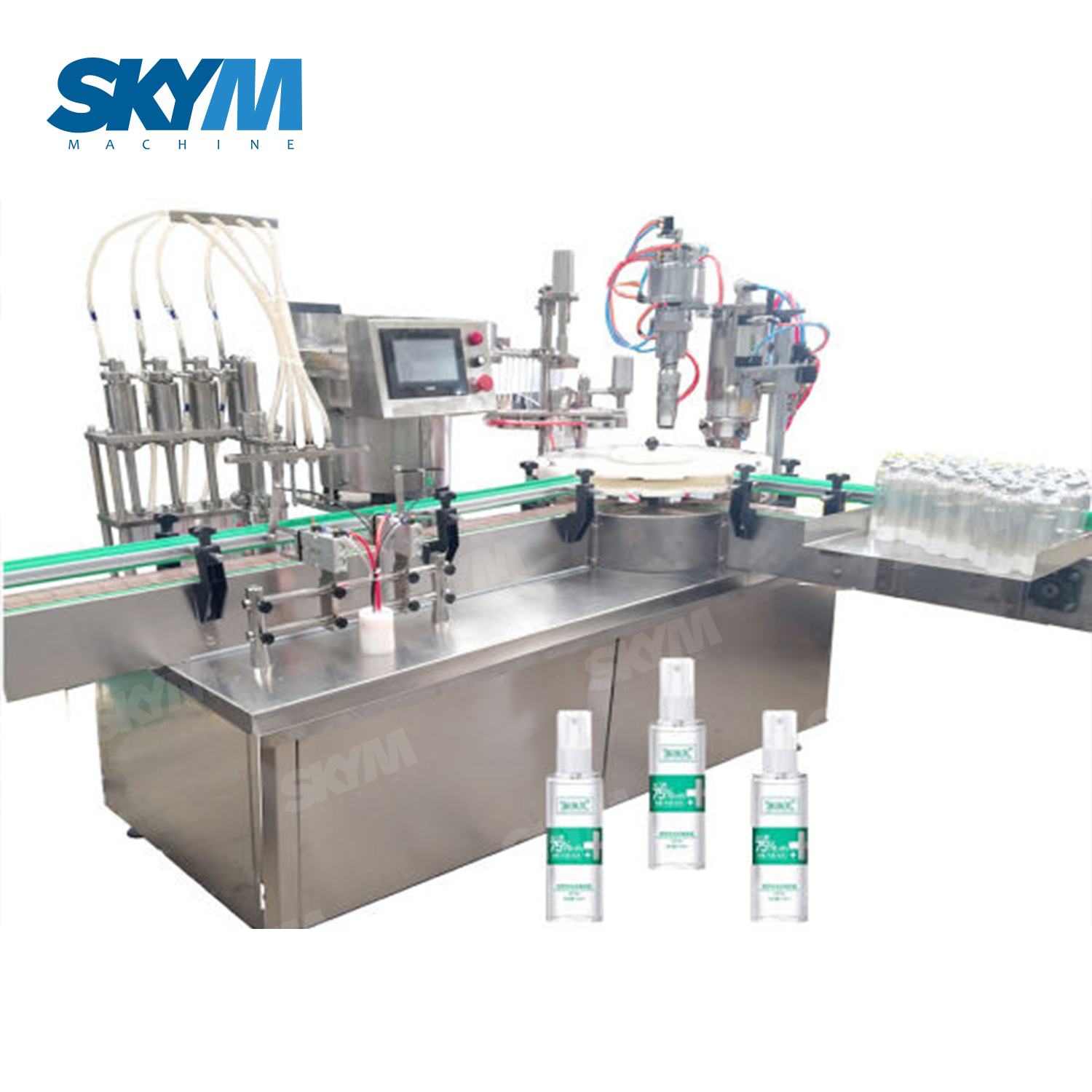 Linear Type Hand Sanitizer Gel Bottle Filling Machine